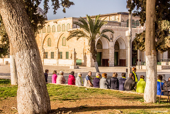 Tourist Group with Al=Aksa Mosque in Background 1