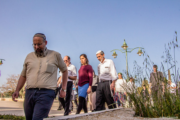 Jewish Group Descending Steps to Eastern Wall 2