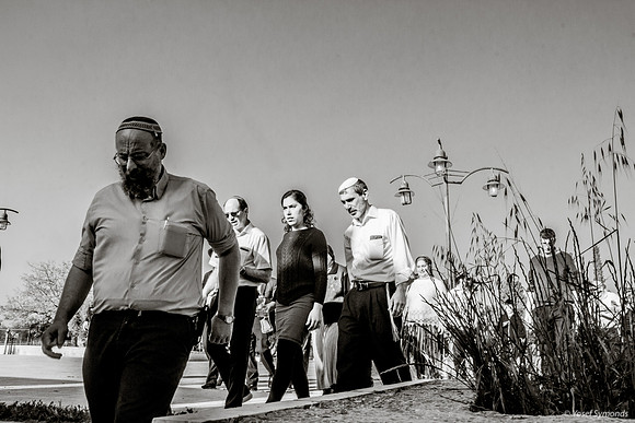 Jewish Group Descending Steps to Eastern Wall 3