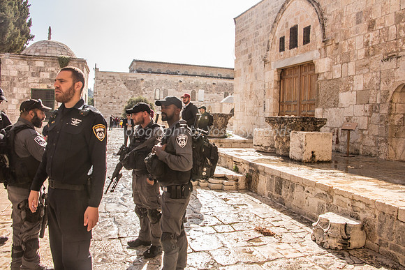 Israeli Police Inside Mughrabi Gate Entrance