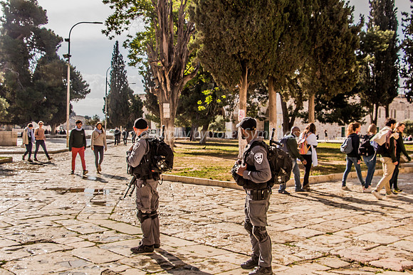 Israeli Police Watching Tourists