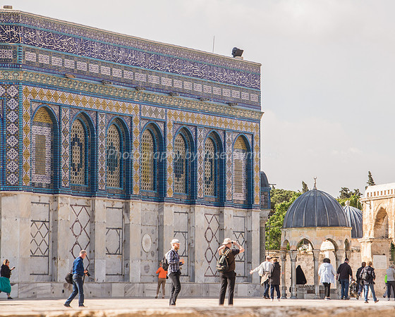 Tourists in Front of Dome of Rock 1