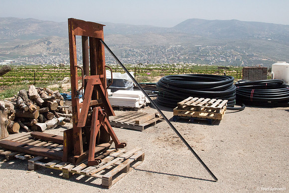 Agricultural Equipment and Materials - Hills of Ephraim in Background