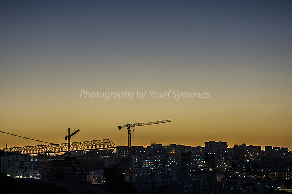 Beit Shemesh Skyline at Twilight 181218-1
