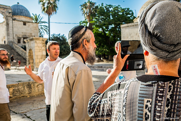 A Jew With Tefillin - Yikes! - A Holy Object On a Holy Site 2406