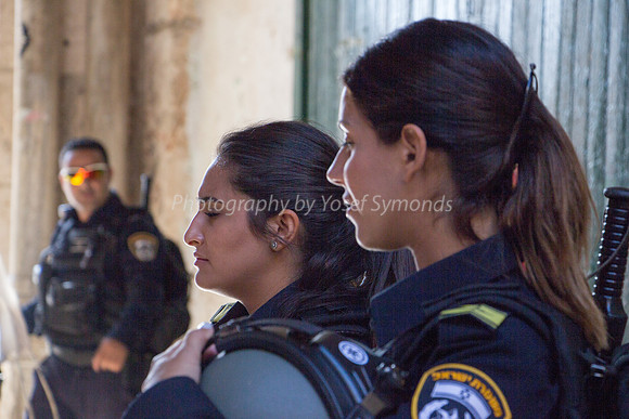 Police Women Guarding the Exit