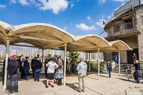 Participants On Observation Deck with Control Tower in Backgroun