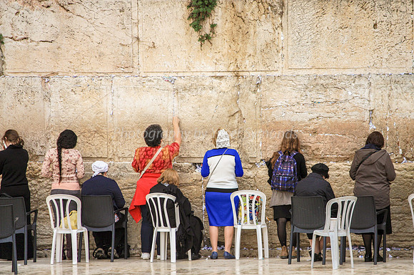 Women of All Types Praying at Western Wall.
