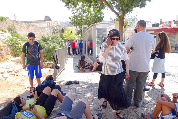 Lounging Outside Walls of Old City of Jerusalem
