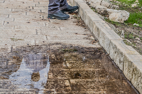 Standing in Front of Eastern Entrance to Temple 181216-2