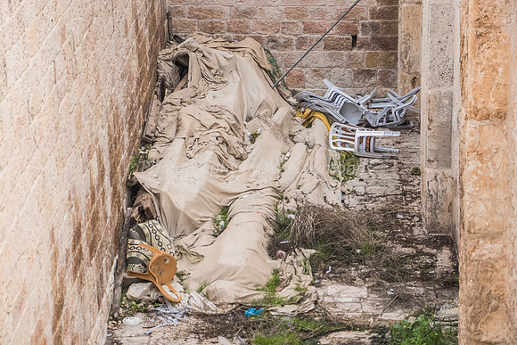 "Covered" Timbers from 1st & 2nd Temples Rotting Outside 181216-1