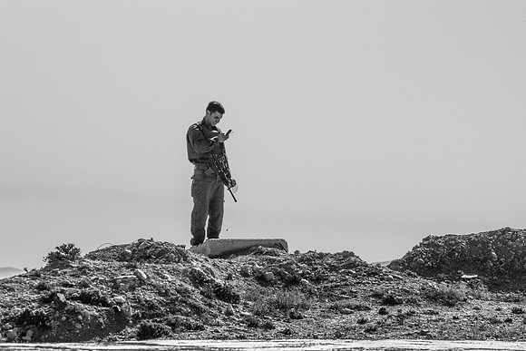 Soldier Guarding Shdema 100129-13