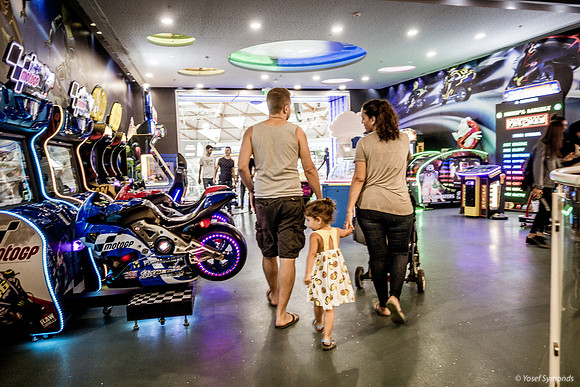 Young Family in Games Arcade Eilat 1