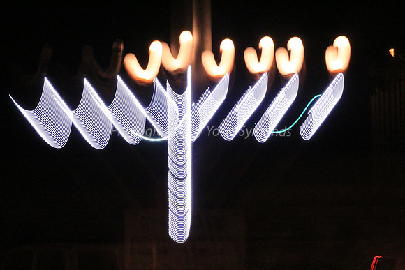 Public Menorah from Moving Camera