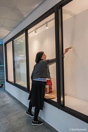 Curator Preparing an Exhibition  200224-2