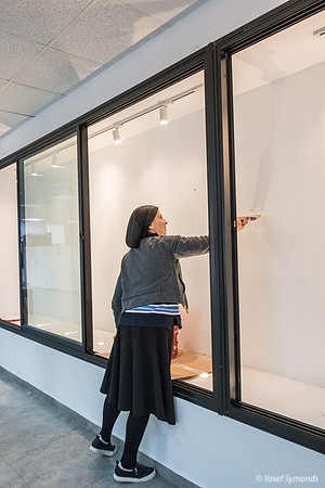 Curator Preparing an Exhibition  200224-3