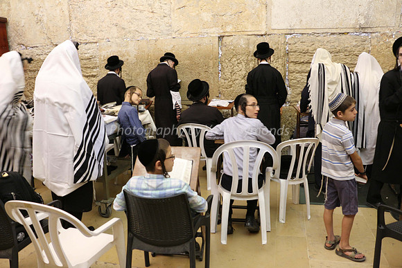 Men and Boys Praying at Kotel 1