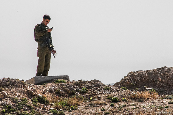 Soldier Guarding Shdema 100129-16
