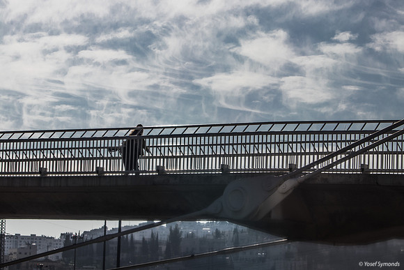 Cable-Stayed Bridge at Ramot from the Window 221220-2