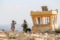 Soldier at Guard Box on Hill 131204-3