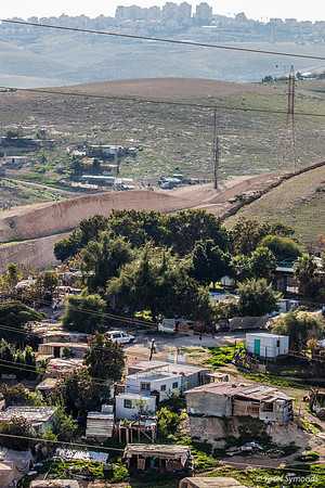 Illegal Palestinian Settlements Straddling Both Sides Highway #1