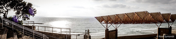 Sironit Beach and Amphitheater Panorama 190804-10
