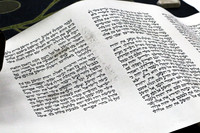 Scribe and Artifacts of Hachnasat Sefer Yehoshua 140213-7