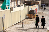 Chassidim Leaving Kotel Plaza