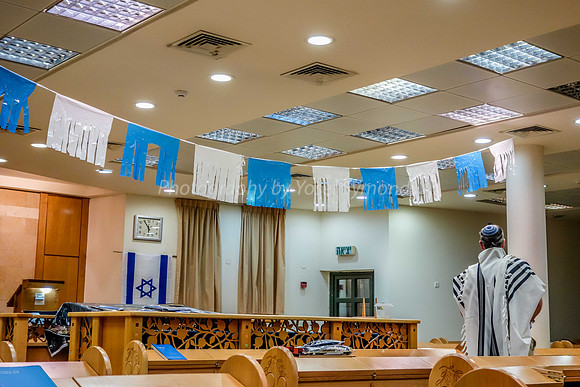 Independence Day Flags in Synagogue 1