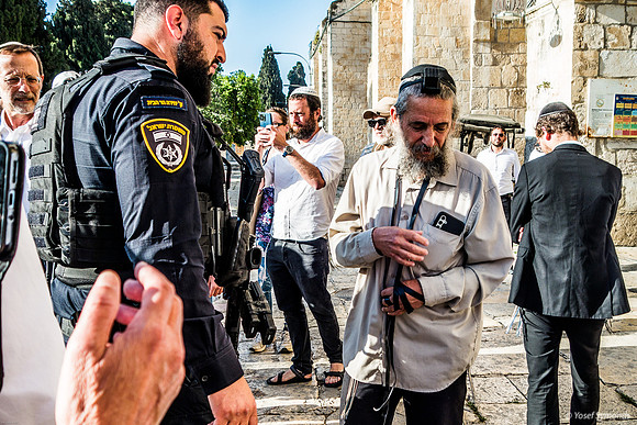 A Jew With Tefillin - Yikes! - A Holy Object On a Holy Site 2406