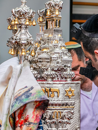 Ornate Crown of Sephardi Sefer Torah