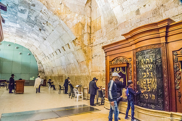 Quiet Prayer in Tunnel Area of Western Wall 190509-3