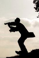 Klezmer Musician on Hill 190804-2