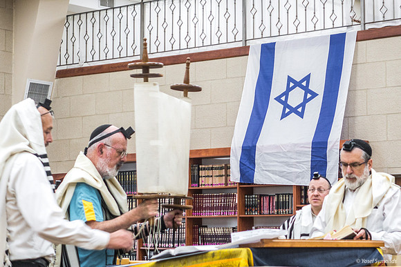 Yom Haatzmaut Flag at Ohr Shalom 190503-1