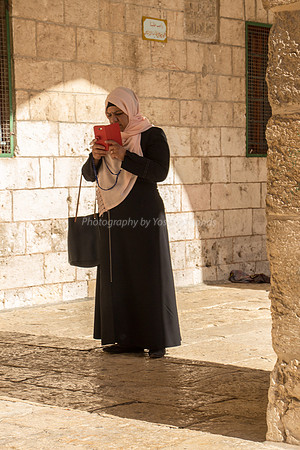 Arab Lady on Cellphone 1