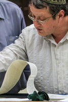 Scribe and Artifacts of Hachnasat Sefer Yehoshua 140213-38