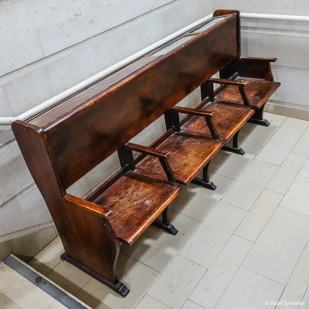 Old Bench in Great Synagogue Building Jerusalem 200303-1