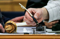 Scribe and Artifacts of Hachnasat Sefer Yehoshua 140213-37