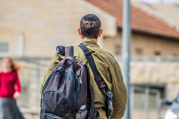 Soldier Travelling on Purim 200310-2