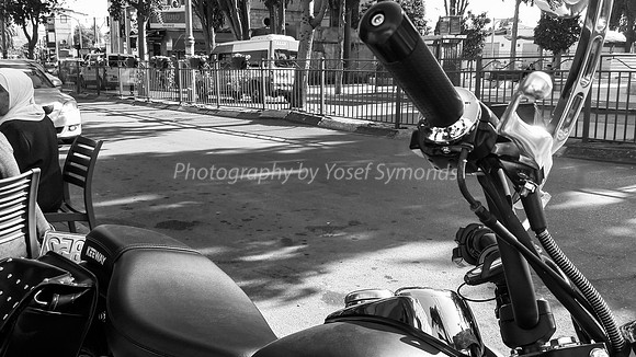 Motorcycle on Sidewalk 2