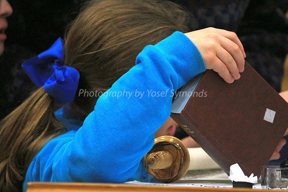 Young Girl Looking at Scroll of Bible