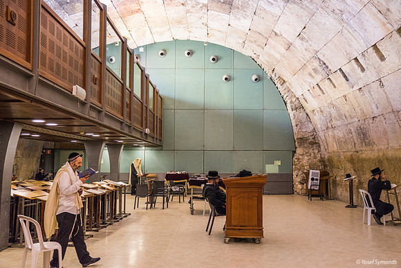 Quiet Prayer in Tunnel Area of Western Wall 190509-4