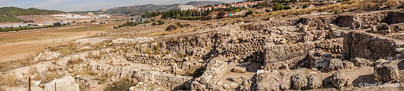 Panorama Looking North at Excavations  Beit Shemesh in Background 191121-3