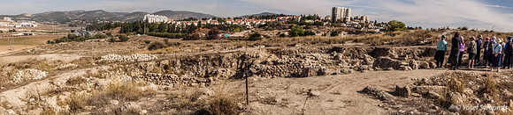 Panorama Looking North at Excavations  Beit Shemesh in Background 191121-1