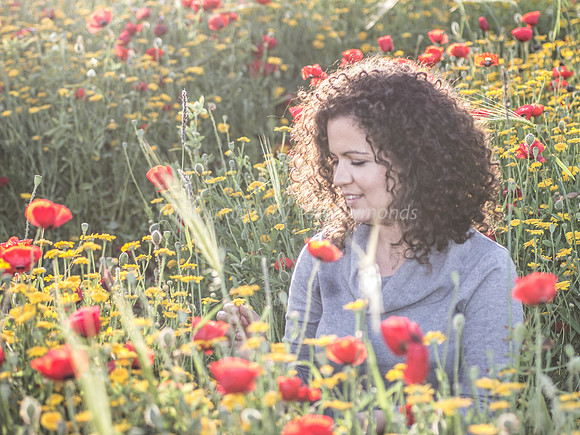 Young Lady in Poppy Field 1