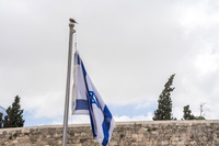 Israeli Flag at Kotel 190509-3