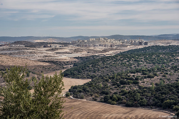 Elah Valley and Ramat Beit Shemesh Gimmel in Background 191121-2