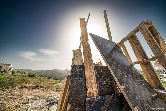 Teepee Bonfire Under Construction 240523-9