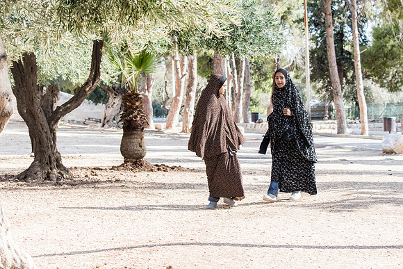 Arab Women on Stroll 250731-2