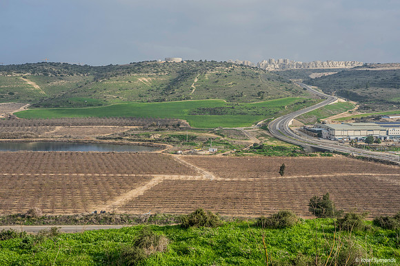 View Across Kibbutz Netiv Halamed Hey with Ramat Beit Shemesh in Background 200216-2